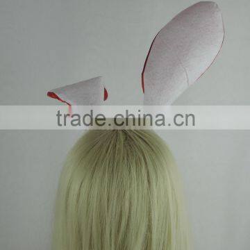 Red Satin Long Rabbit Ears Headdress Halloween Props Party Headwear photo-6