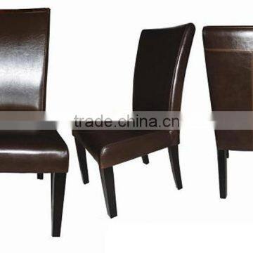 Classic leather armless dining chair/Wooden Fabric Chair