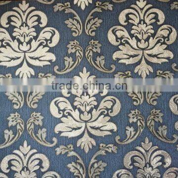 Deep embossed 3d pvc vinyl wallpaper for home decoration with European flowers design