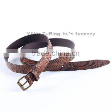 Fashion Casual Design Brand Model Embossed Belt for Unisex With Pin Buckle photo-4
