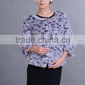 RB21 wholesale rabbit fur coat ladies coat