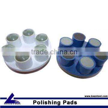 Diamond floor polishing pad