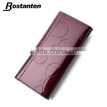 Luxury Party Hand Bag Leather Women Long Coin Purse Hand Wallet photo-2