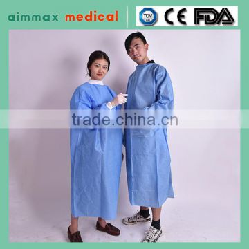 waterproof isolation Disposable surgical cheap plastic medical gown with certificate supplier with CERTIFICATE supplier