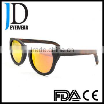 Hot Sell Item Spring Hinge Ebony Wood Sunglasses Custom Made OEM Wooden Sunglasses