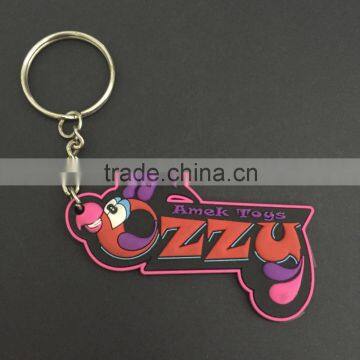 2D custom shaped soft pvc keychain for toys