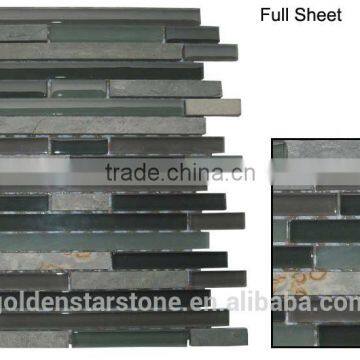 Gold Mosaic Tile and Mosaic Stone Mix (crystal Glass ) photo-4
