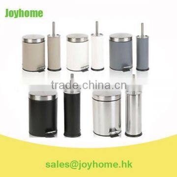 home cleaning tools stainless steel waste bin and toilet brush sets