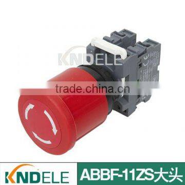 emergency stop push button switch with big actuator silver contacts ABBF-11ZS