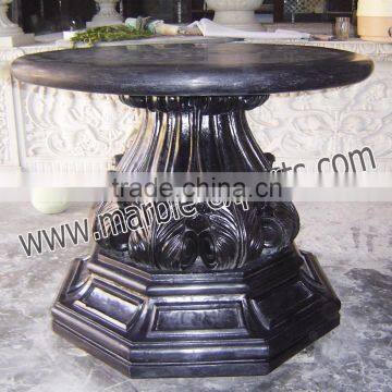 Balck marble carving Marble Dining Table Stand