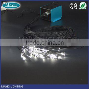 2.2mm diameter PMMA end glow fiber optic with black sheated