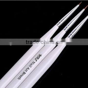 DANIWER wooden beauty white nail art brush 3pcs