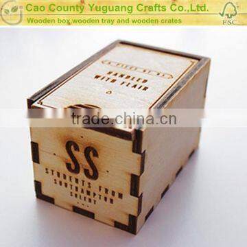 Exclusive Design wooden essential oil storage box wooden packing gift box wholesale with single grid