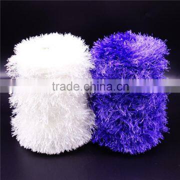 100% Polyester Feather Yarn , With Heat Setting , Crochet Yarn photo-2