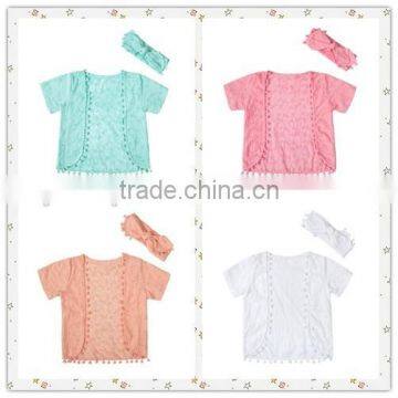 Children clothes latest baby girl tops short sleeve baby girl shirt for summer