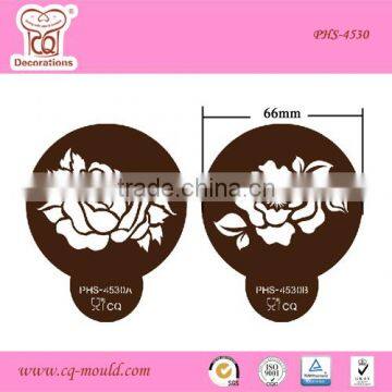 Peony Flower Cake Decoration Spray Cupcake Size Stencil