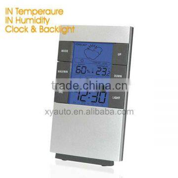 Desktop Weather Station Multi Function LCD Clock with Backlit