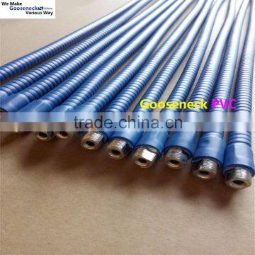 Blue PVC coated gooseneck tube