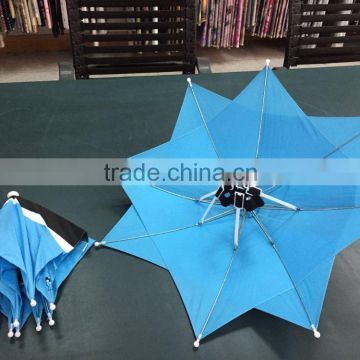 Double layer hat umbrella for outdoor activities