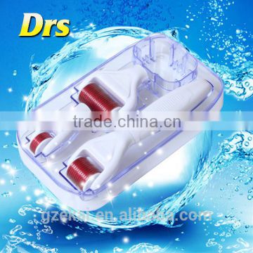 2015 NEW! High grade titanium microneedle roller 4 in 1 derma roller 0.5/1.0/1.5mm use on eye/face/body skin care