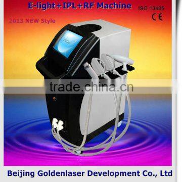 Www.golden-laser.org/2013 New Style E-light+IPL+RF Machine Hair Removal Probes Ultrasonic Beauty Equipment Equipment 515-1200nm