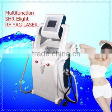 Professional SHR elight + Bipolar rf + lyag laser hair removal machine