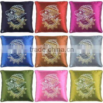 Pillow Case Cushion Covers Silk Art Fabric Painting Ramayan HANUMAN Chalisa photo-3