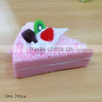 High simulation cake model / triangle artificial colorful cakes for keychain and fridge magnet