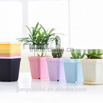 garden flower pot,various size plastic flower pot ,colorful square flower pots