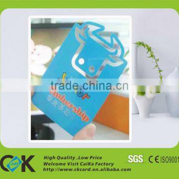 2016 hot sale transparent plastic card made in China