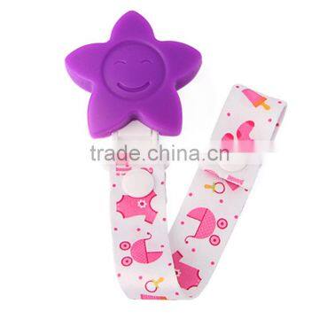 Baby Product Manufacturer New Silicone + Ribbon Pacifier Chain photo-2
