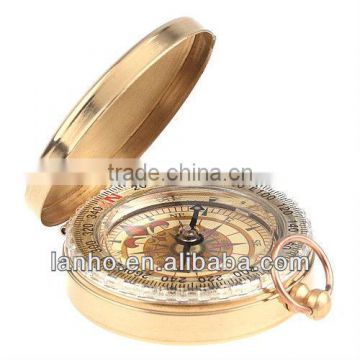 Portable Travel Hiking Outdoor Classic Brass Camping Pocket Watch Style Compass