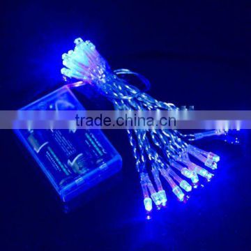 BATTERY OPERATED 40 Blue LED MINI FAIRY FLASHING LIGHTS Xmas WEDDING OURDOOR