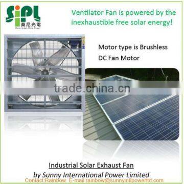 Vent Tool Solar Panel Large Scale Industrial Exhaust Fan With dc Motor Air Ventilation photo-3