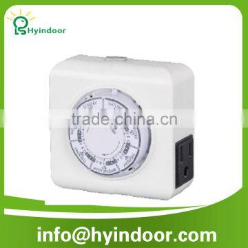 ETL Certificate USA 1800W 2-Outlet Mechanical Weekly Random Timer
