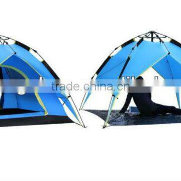 Blue 3-4 person pop-up easy tent waterproof camping tents