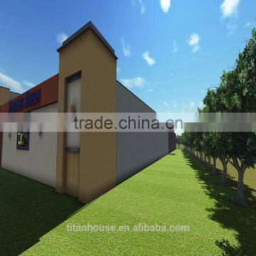 Low Cost Galvanized Steel Frame Kit Market Building Design photo-6