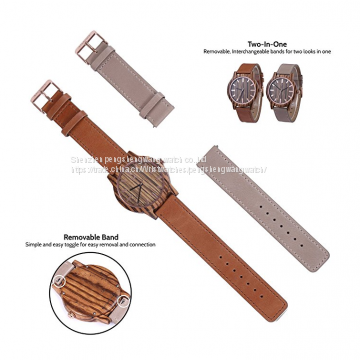 Watch Factory 2017 Luxury Leather Strap Wood Watch Colorful Dial Wood Watch for Lady photo-4