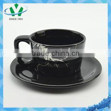 Elegant Black Flower Pattern Ceramic Tea Pot photo-4