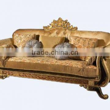 Retro Style Living Room Sofas, Hand Painting Chesterfield Sofa Set, Classic Wood Carving Living Rroom Furniture Set photo-2