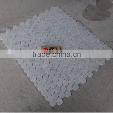 Bianco Carrara White Marble Mosaic Tile 12x12 Small Hexagon Competitive Price photo-3