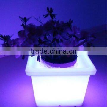 Fashionable rechargable led flower pot/Led square flower pot/Small led flower pot