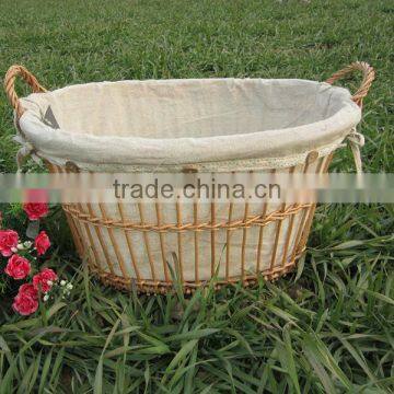 Wholesale empty wicker pet basket for birthday gifts with handmade