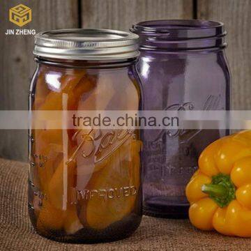 hermetic empty glass mason jar Custom Name