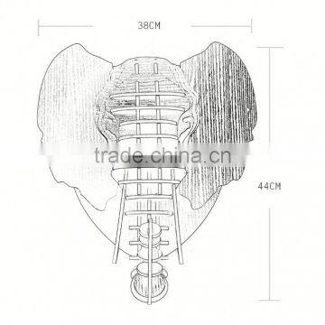 Wall Animal Head Hanging Sculpture, Mammoth Head Hanging photo-5