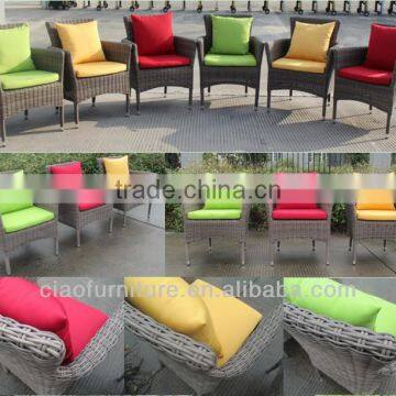 Garden Furniture Half Round Wicker Dining Chairs photo-3
