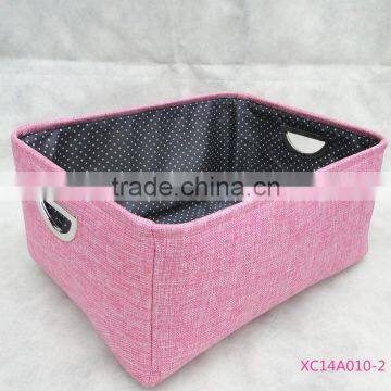 fashion cloth storage basket with polyester lining