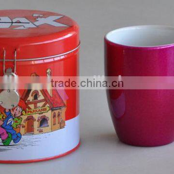 2017 Wholesale Promotional Stoneware Cheap Coffee Mug With Tin Box Packing photo-4