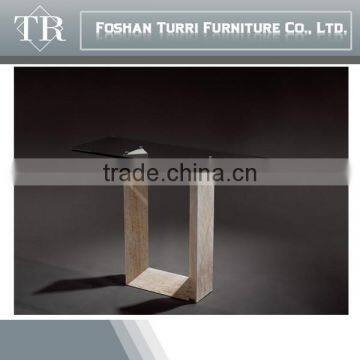 antique italian white marble travertine console table