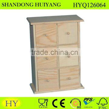 wood cabinet with drawers, wood drawer box, small drawers